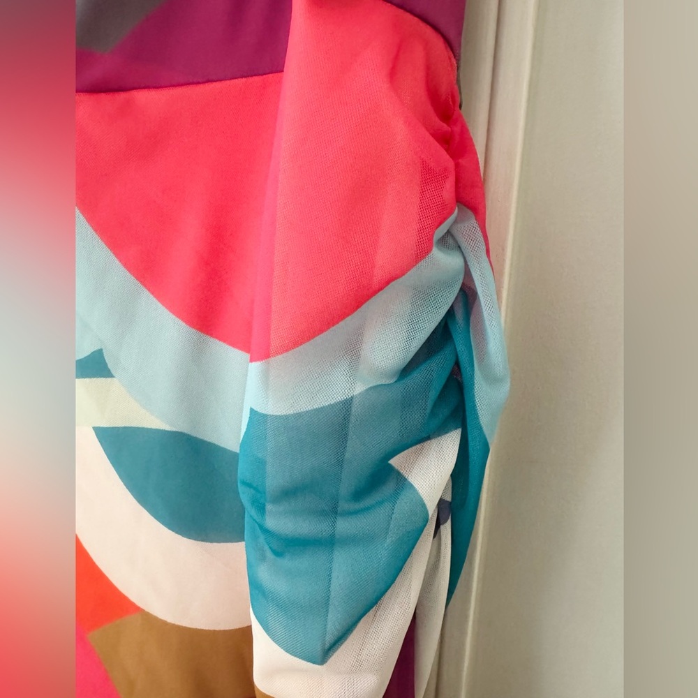 Anthropologie Multicolor Abstract Print Midi Dress - Picture 10 of 15